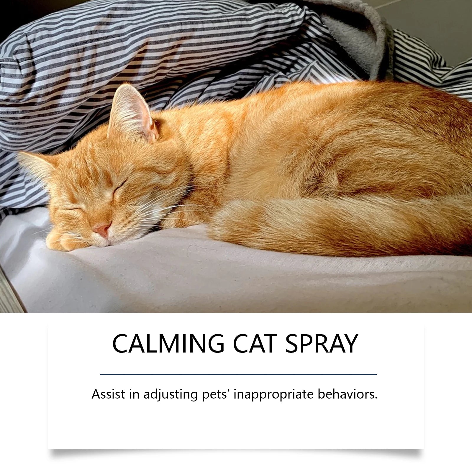 Yegbong Cat Calming Spray Gentle Formula Non-irritating Pets Behavior Regulation Relief Cat Stress Soothing Mood Cat Care Spray