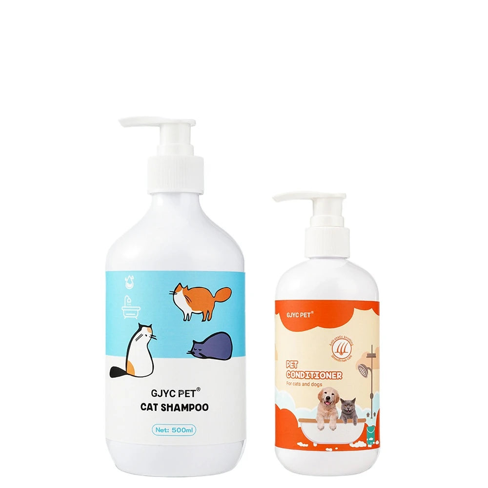 16.9 FL OZ 500ml Pet Shampoo for Cats -  Deodorizing and Moisturizing Formula with Coconut Oil Extract - Hair Care Bath Wash