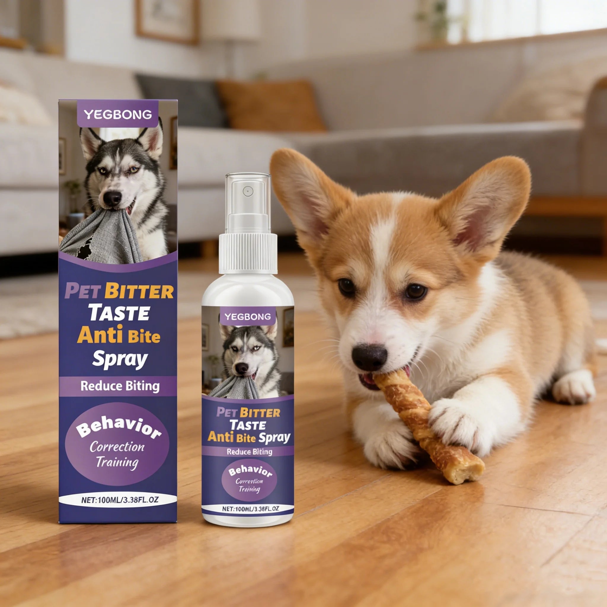 Yegbong Dog Deterrent Spray Reduction Calming Negative Behavior Non Irritating pet Health Supplies Puppies Cat Training Sprays