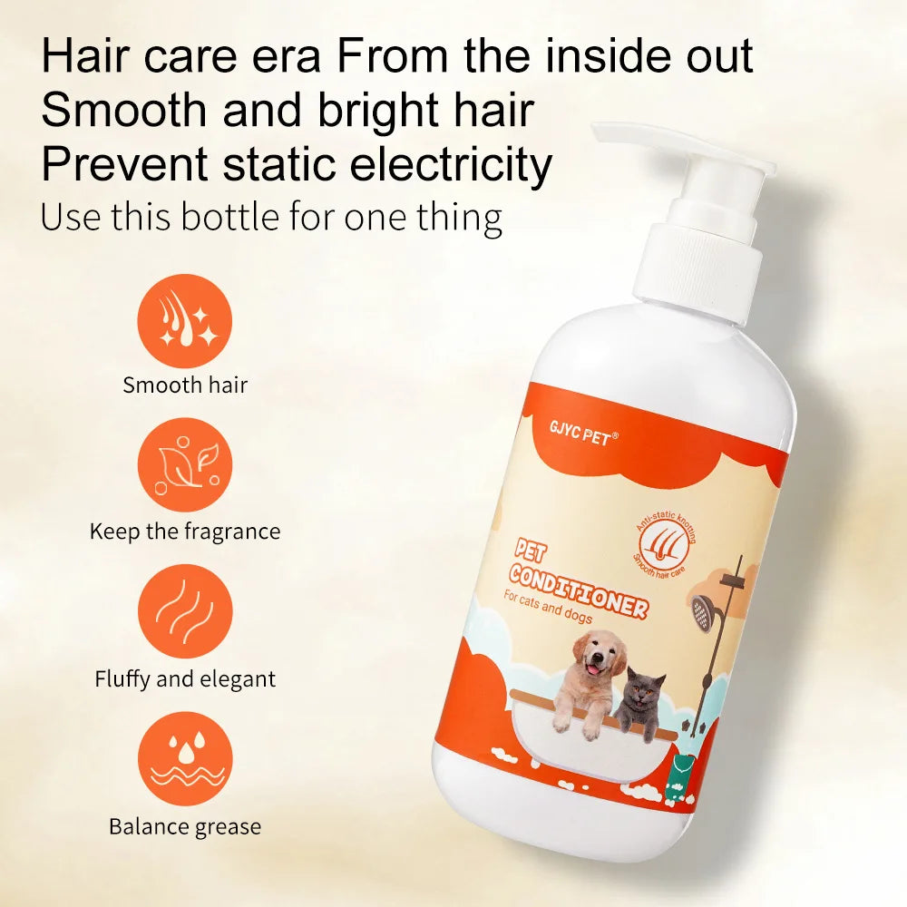 16.9 FL OZ 500ml Pet Shampoo for Cats -  Deodorizing and Moisturizing Formula with Coconut Oil Extract - Hair Care Bath Wash