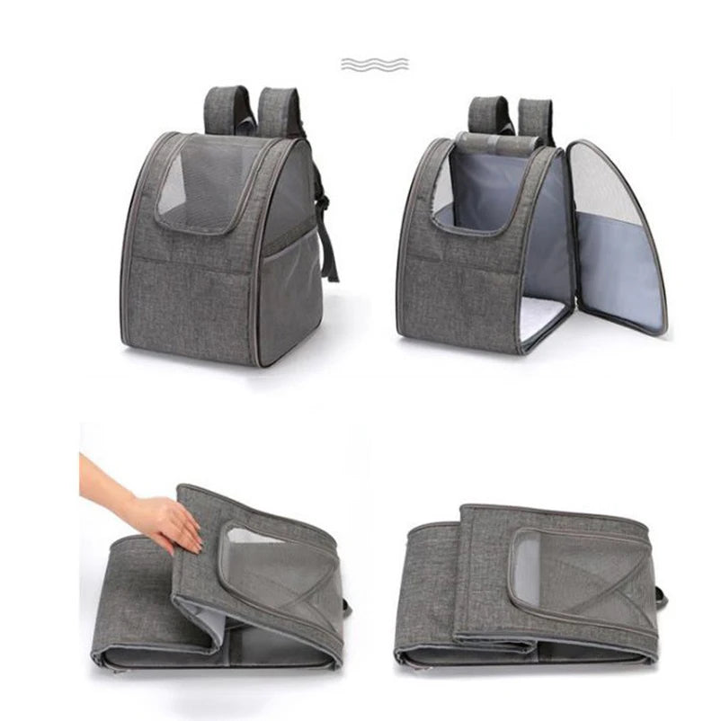 Pet backpack large capacity foldable shoulder pet bag portable handbag outing suitcase pet supplies