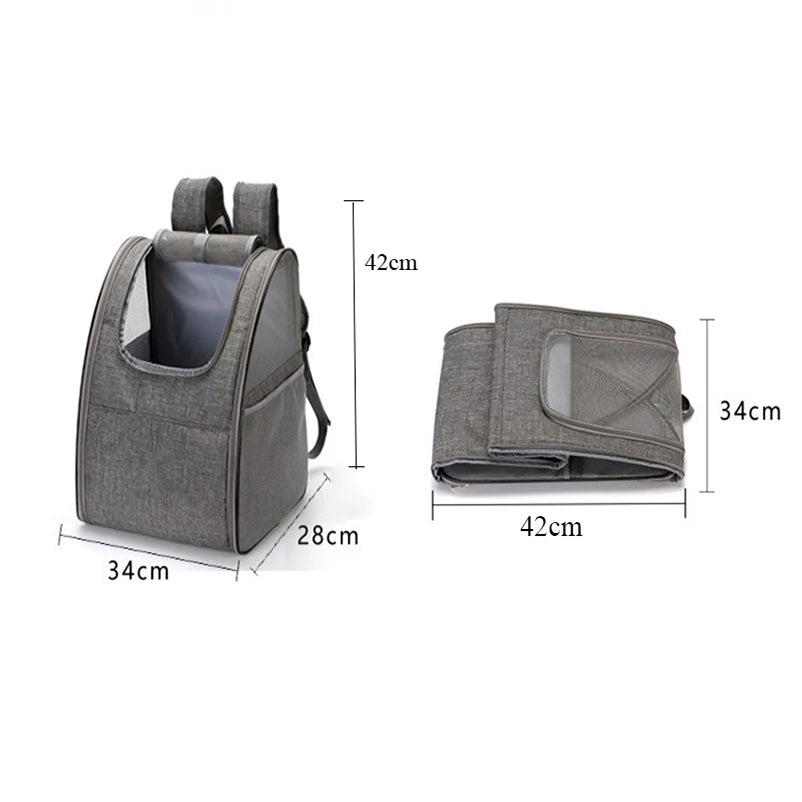 Pet backpack large capacity foldable shoulder pet bag portable handbag outing suitcase pet supplies