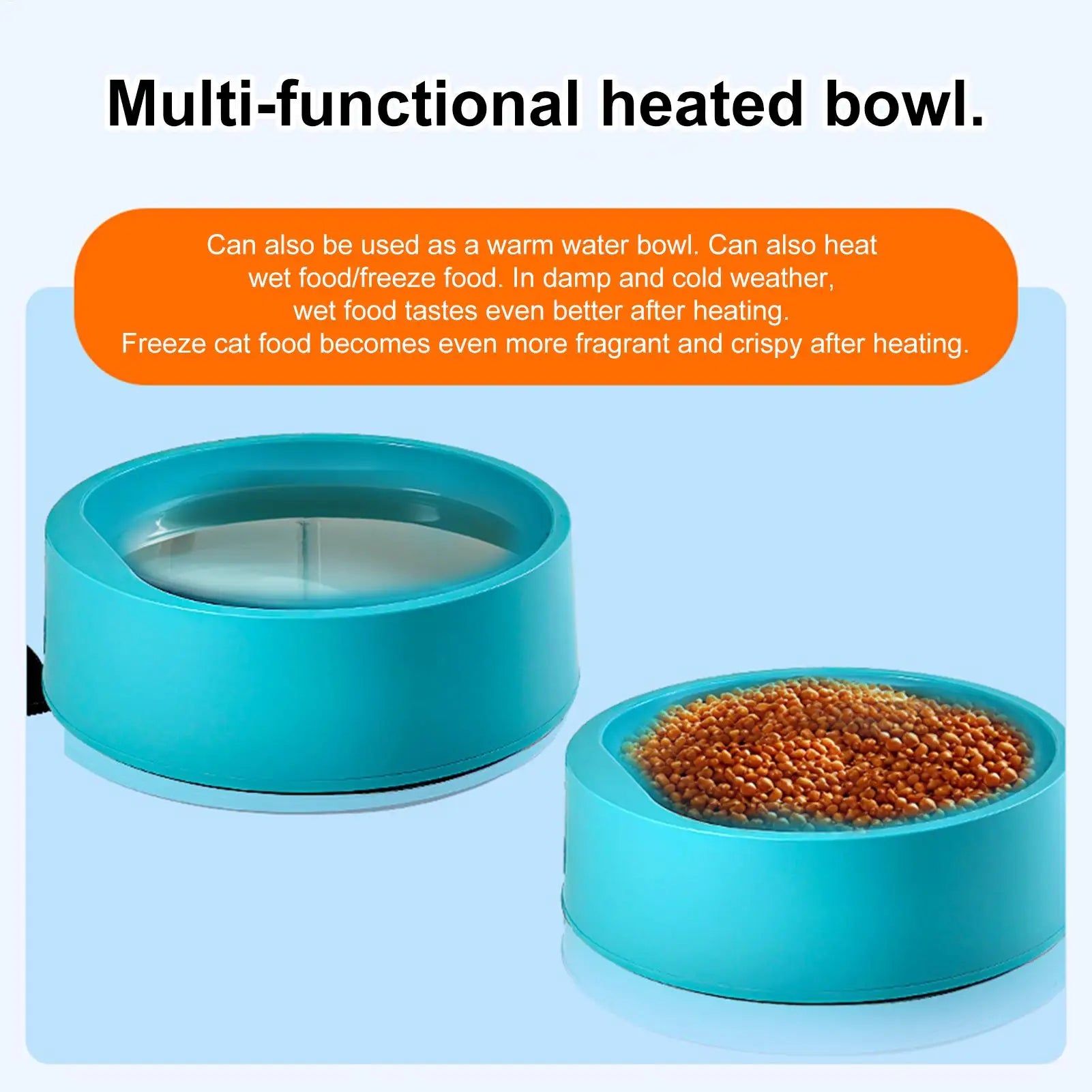 Plug-in Heated Cat Water Bowl, Warming Drink Dish for Outdoor Farm, Backyard, Kennel, Anti-Freeze Bowl for Pets Cats Dogs