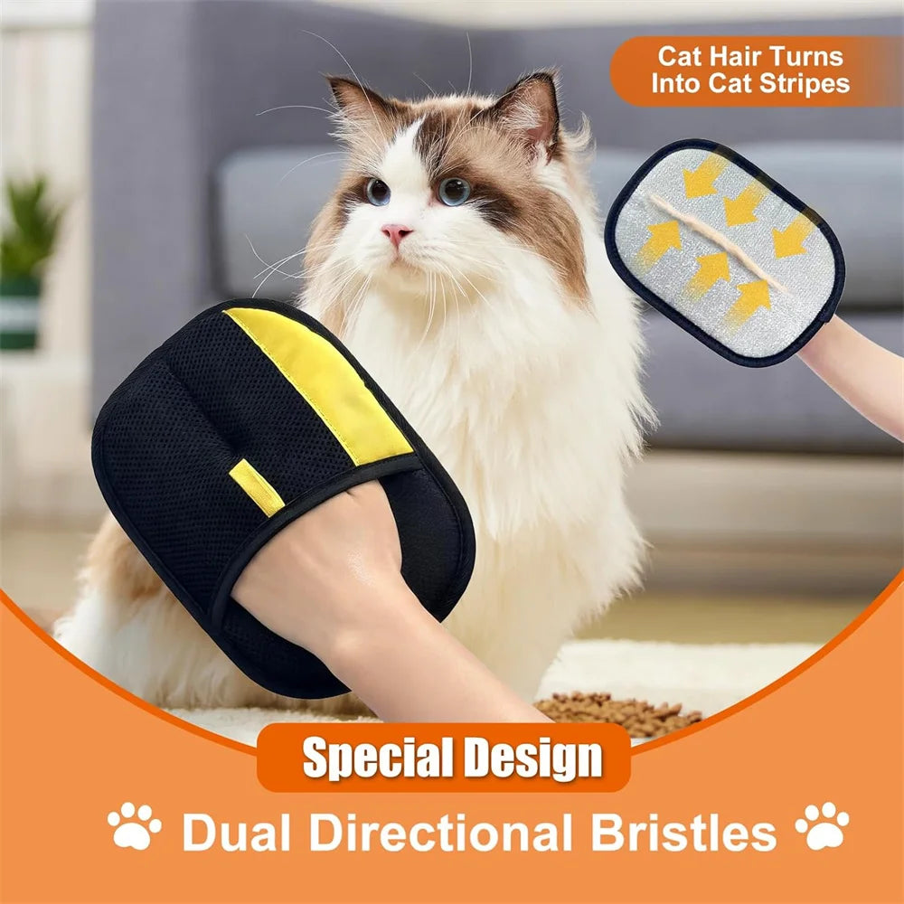 2 Pet Hair Remover Mitt  Pet Hair Remover Gloves Deshedding Brush Glove for  Dog Cat Rabbit with Long/Short Cortinas y Alfombras