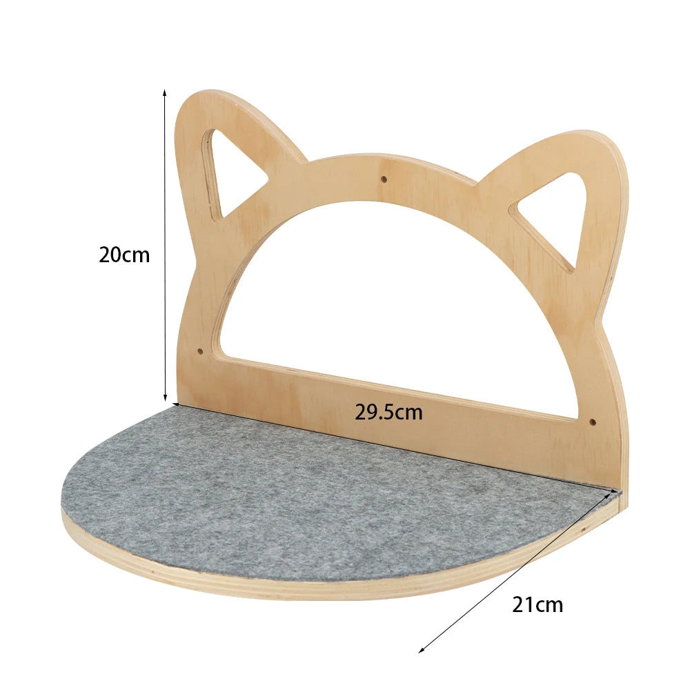 Wall mounted four step cat climbing frame, sisal scratching post and cat tree cat tower universal.