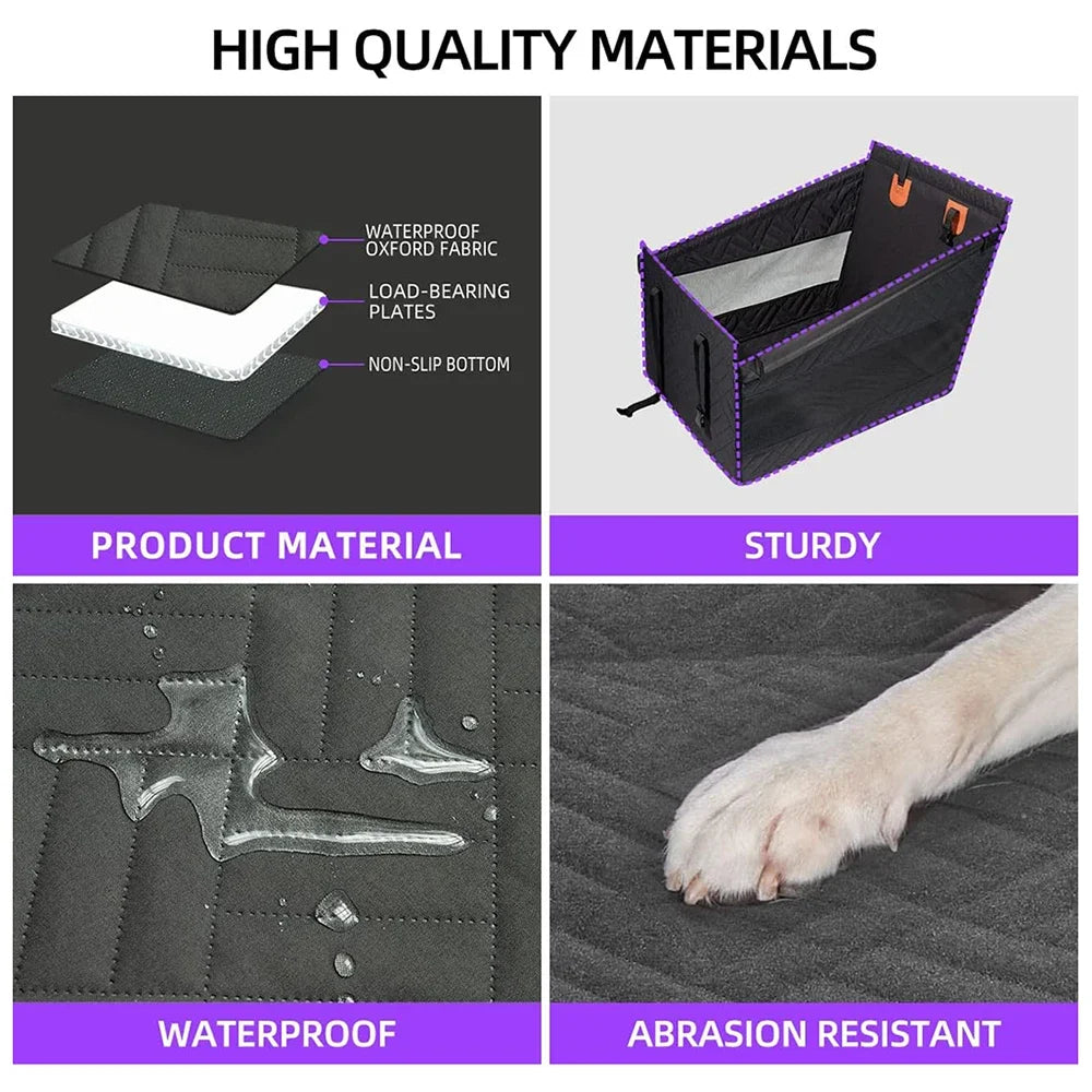 Double Zipper Car Pet Seat Pad Dogs Cats Car Backseat Protector Waterproof Dirt Resistant Solid Color Cars Rear Seats Cushion