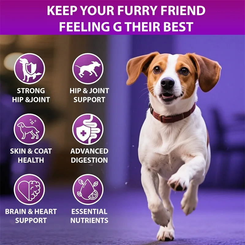 Dog Multivitamin - Promotes Healthy Skin and Coat, Supports Joint Health, Relieves Allergies and Aids Digestive Function