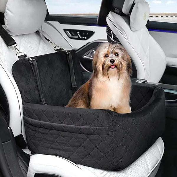 Pet Car Seat Kennel Puppy Cat Out Seat Mat Removable Washable Anti-Slip Base Front and Rear Row Dog Out Safety Seat Travel Nest