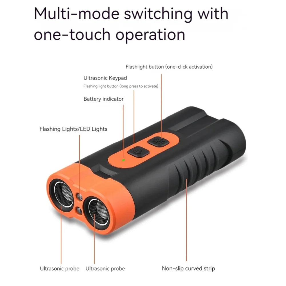 Ultrasonic Dog Repeller with LED Flashlight Dog Bark Deterrent Device Dog Repellent Dog Training Device Safe for Dogs