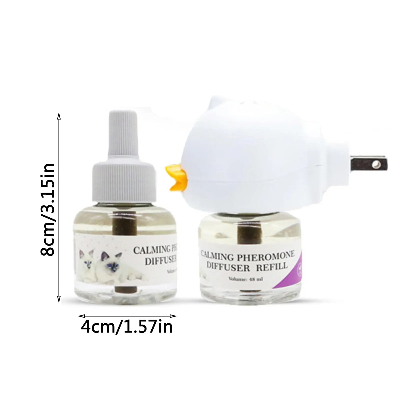 96ML 1Diffuser 2 Soothing Liquid Pet Relaxing Agent Pheromones Emotion Stabilizing Anti-Stress Electric Heating Cat Soothing Set