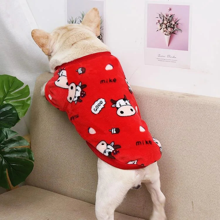 Warmth S Clothes Pet Supplies  Two Feet Clothes Leopard Pattern Dog Coat for French Bulldog And Bull Mastiff