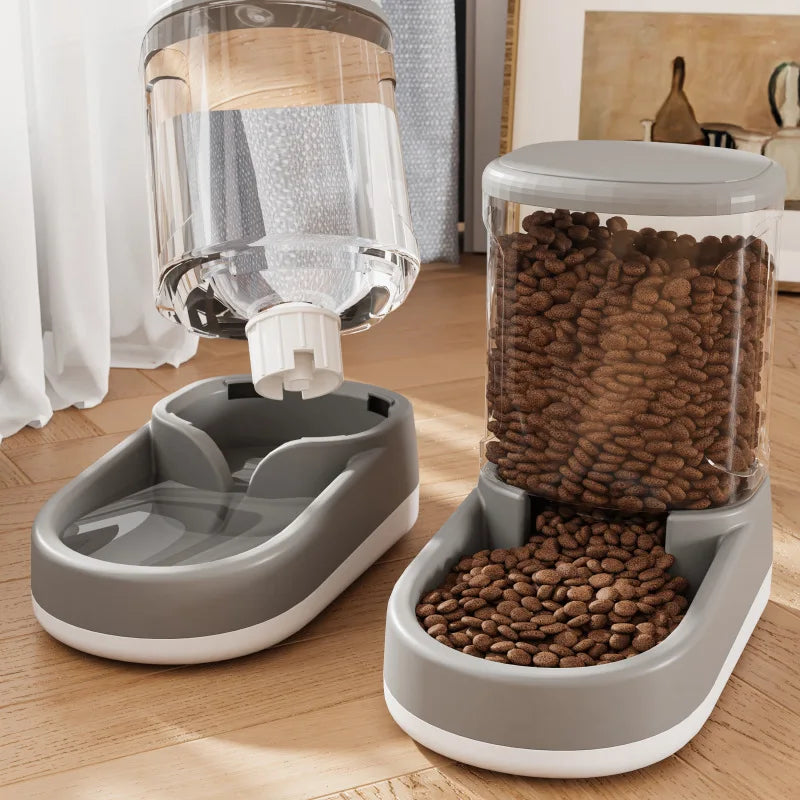 Automatic Pet Feeder And Waterer for Dogs And Cats Non-Electric Flowing Water Pet Supplies Cat Dish Dog Bowl