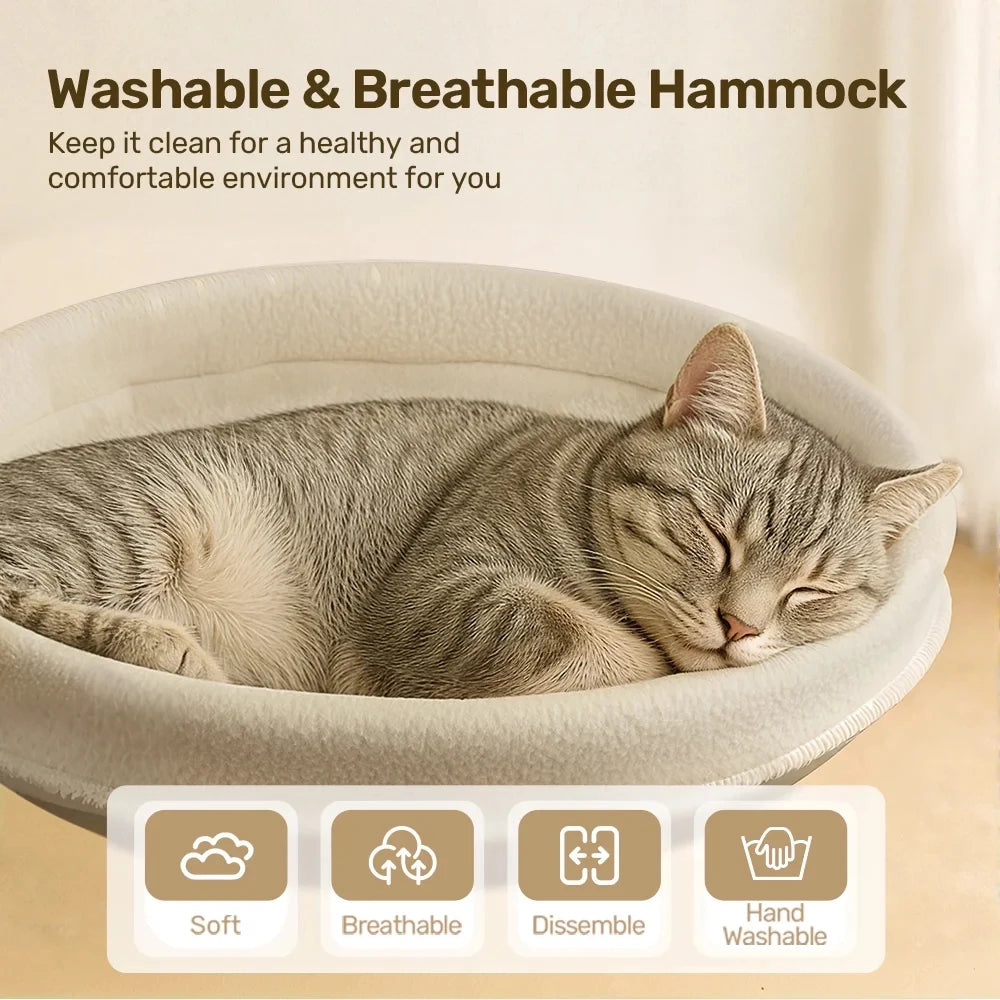 Large Cat Desk Bed Sturdy Rotating Cat Desk Perch Supports up to 50 lbs Easy Install for Cats Pets Desk Indoor Home