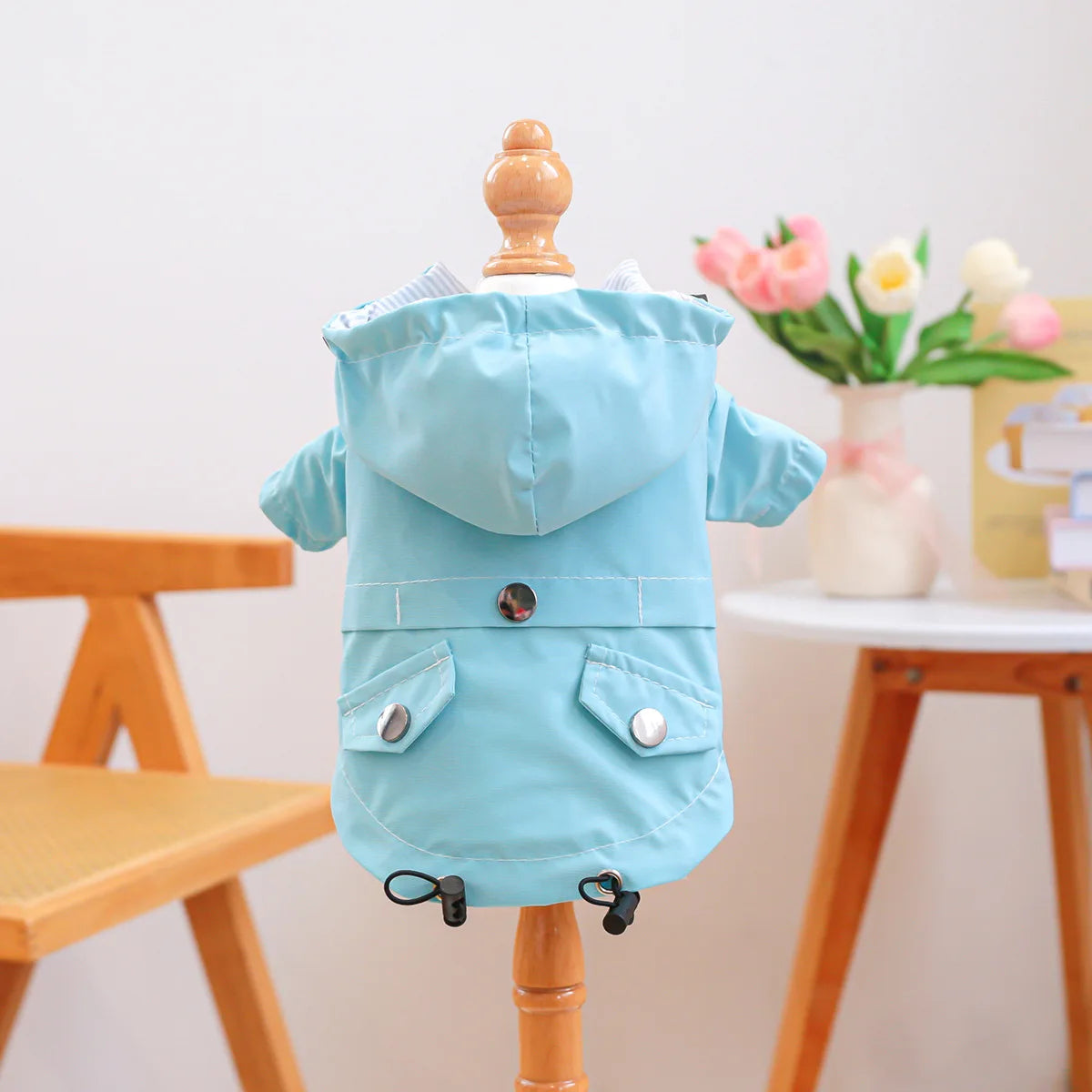 PETCIRCLE Adjustable Dog Hooded Raincoat Windproof Waterproof Pet Rain Jacket Poncho Outdoor Dog Rain Coat Clothes