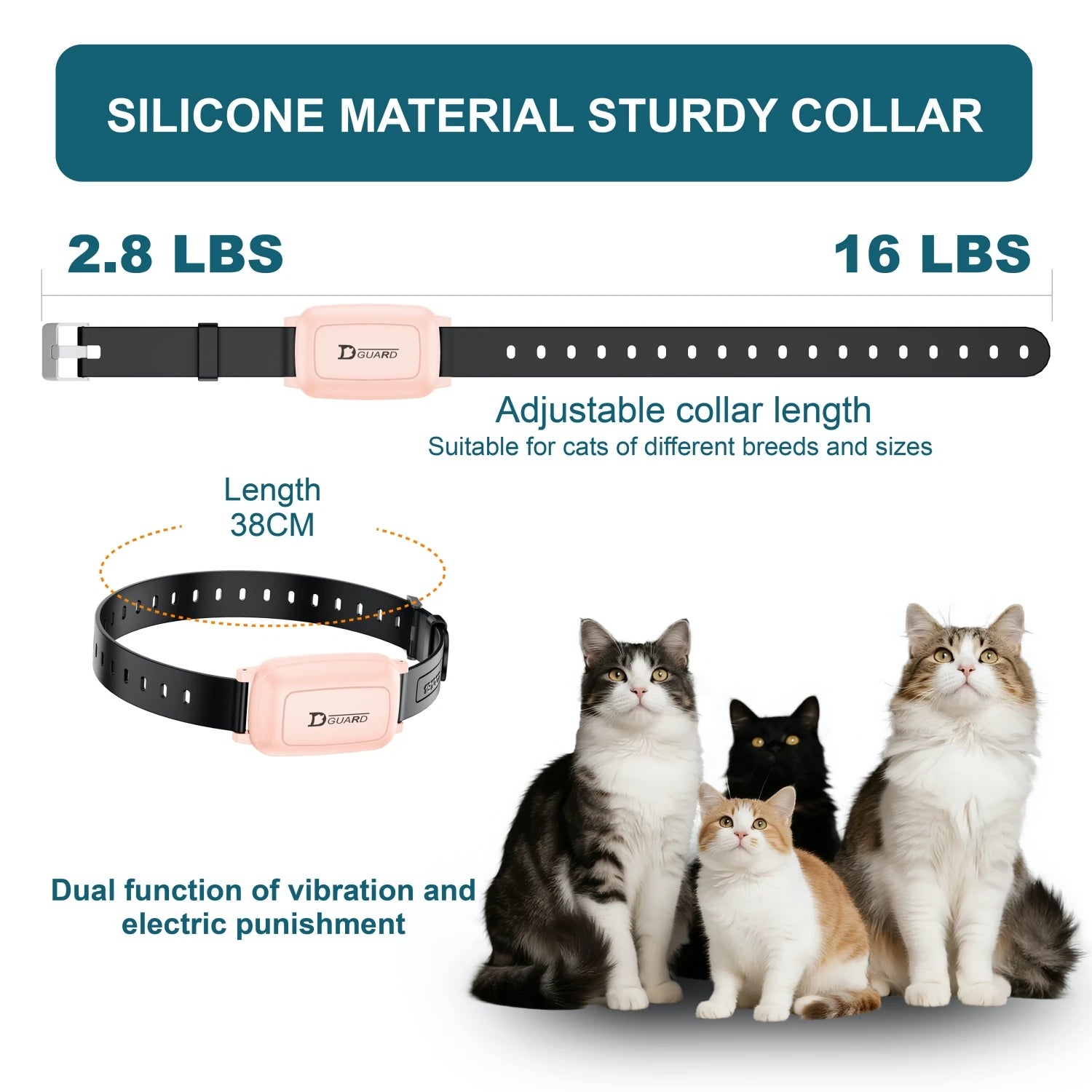 Cat Training Collar, 3000-3300FT Cat Shock Collar with Remote , Cat Stop Meowing Collar, Cat Remote Control Collar Pet Products