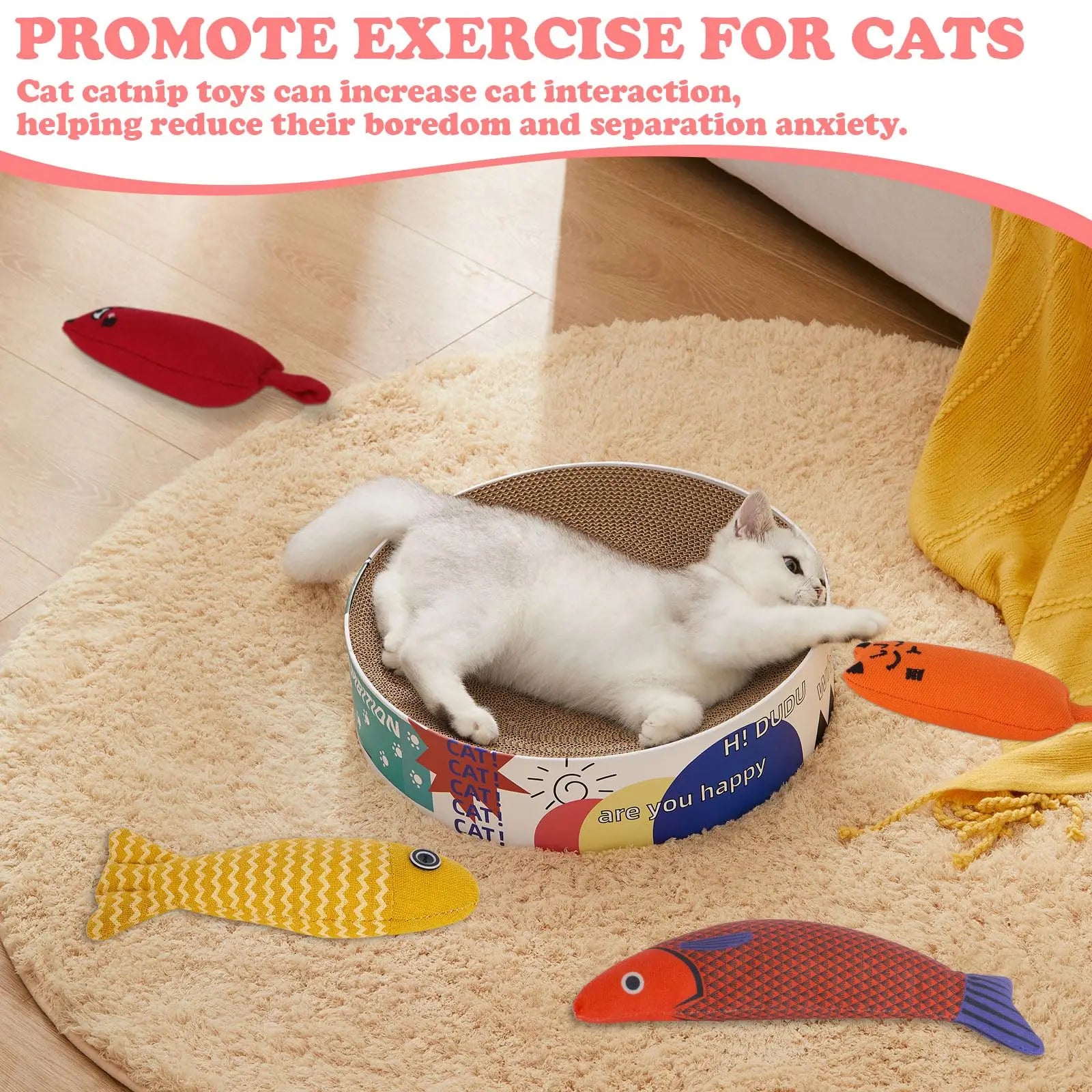 Catnip Toys,Fun Chew & Chase Toys,Safe Non-Toxic Plush Toys for Feline Friends,Interactive cat Toys to Keep Cats Entertained