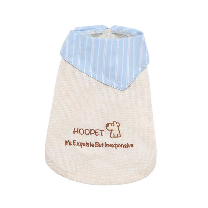 Vest Stylish Bandana Faux Two Piece Anti Shedding Lightweight Plush Cat Kitten Spring Summer Puppy Pet Clothes