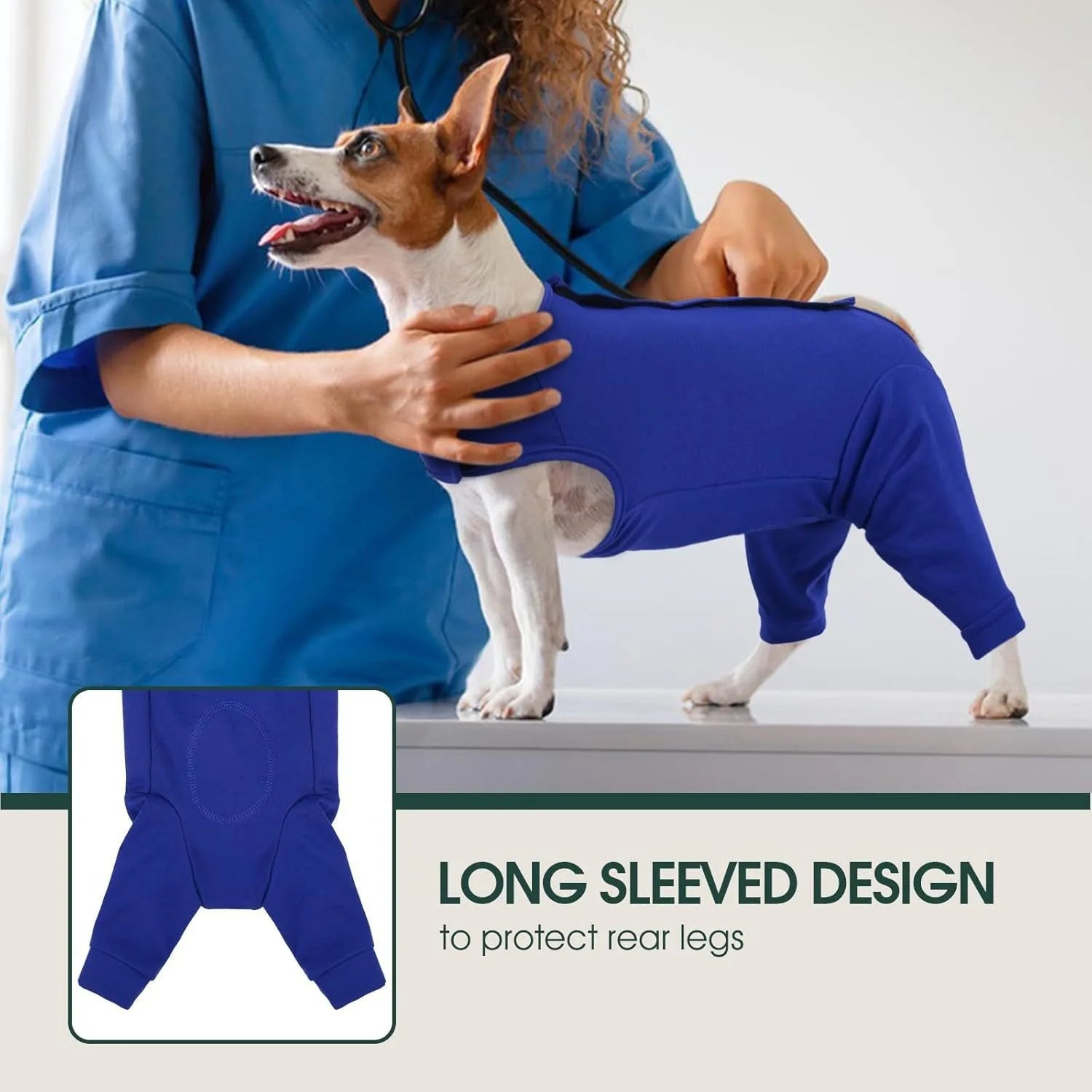 Dog Recovery Suit for Rear Legs Thigh Wound Protective Sleeve Dog Recovery Sleeve Dog Onesie After Surgery  Suit for Spay Neuter