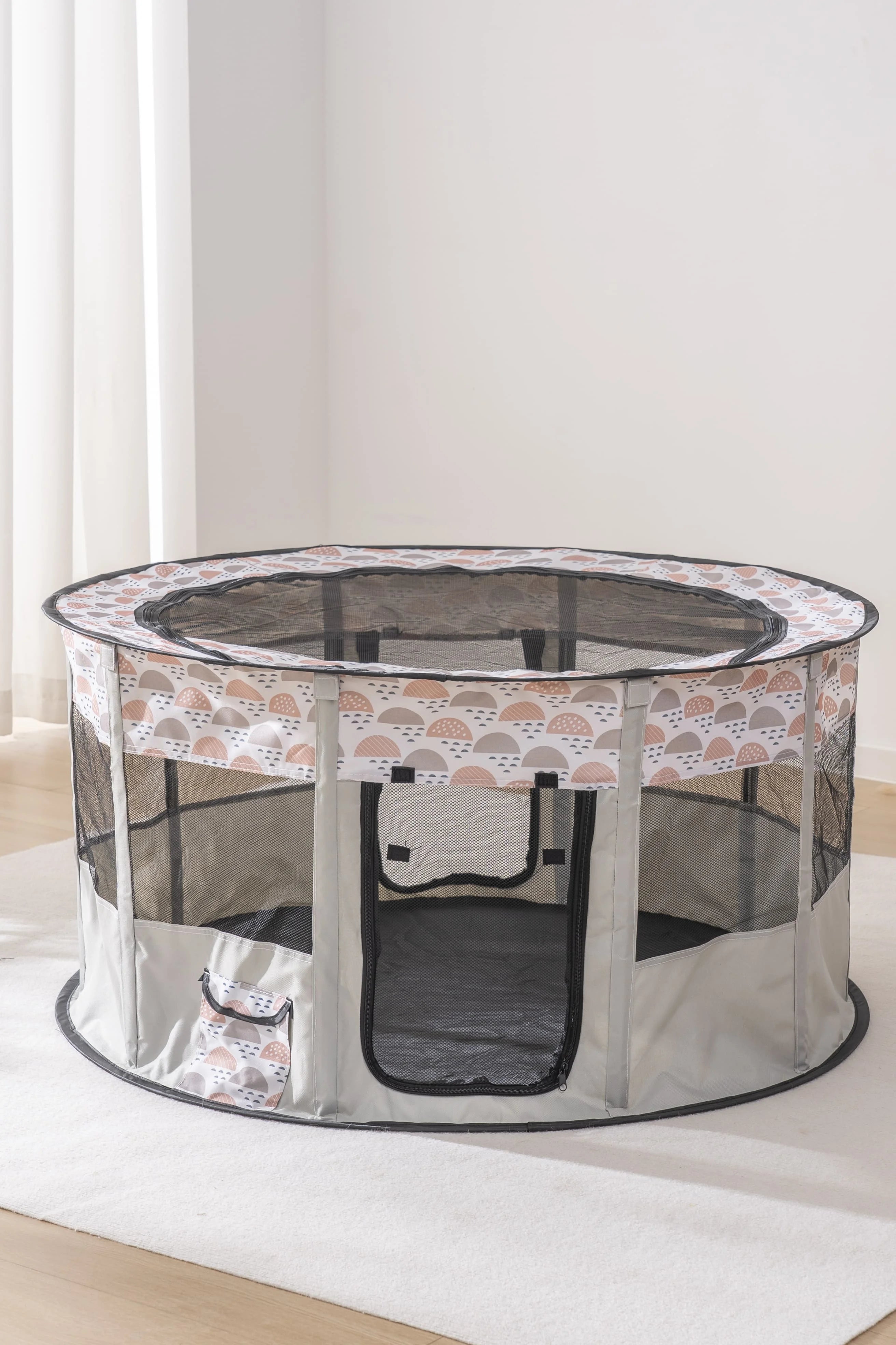 Foldable Mesh Ventilated Circular Cat Nest Outdoor/Indoor for both Dogs and Cats Extra-large and Comfortable Cat Birthing House