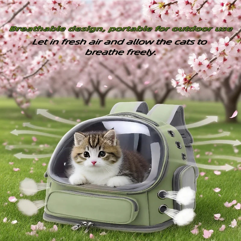 2026 Transparent Pet Carrier Backpack Breathable Cat and Small Dog Shoulder Bag Outdoor Travel Pet Supplies for Cats and Dogs
