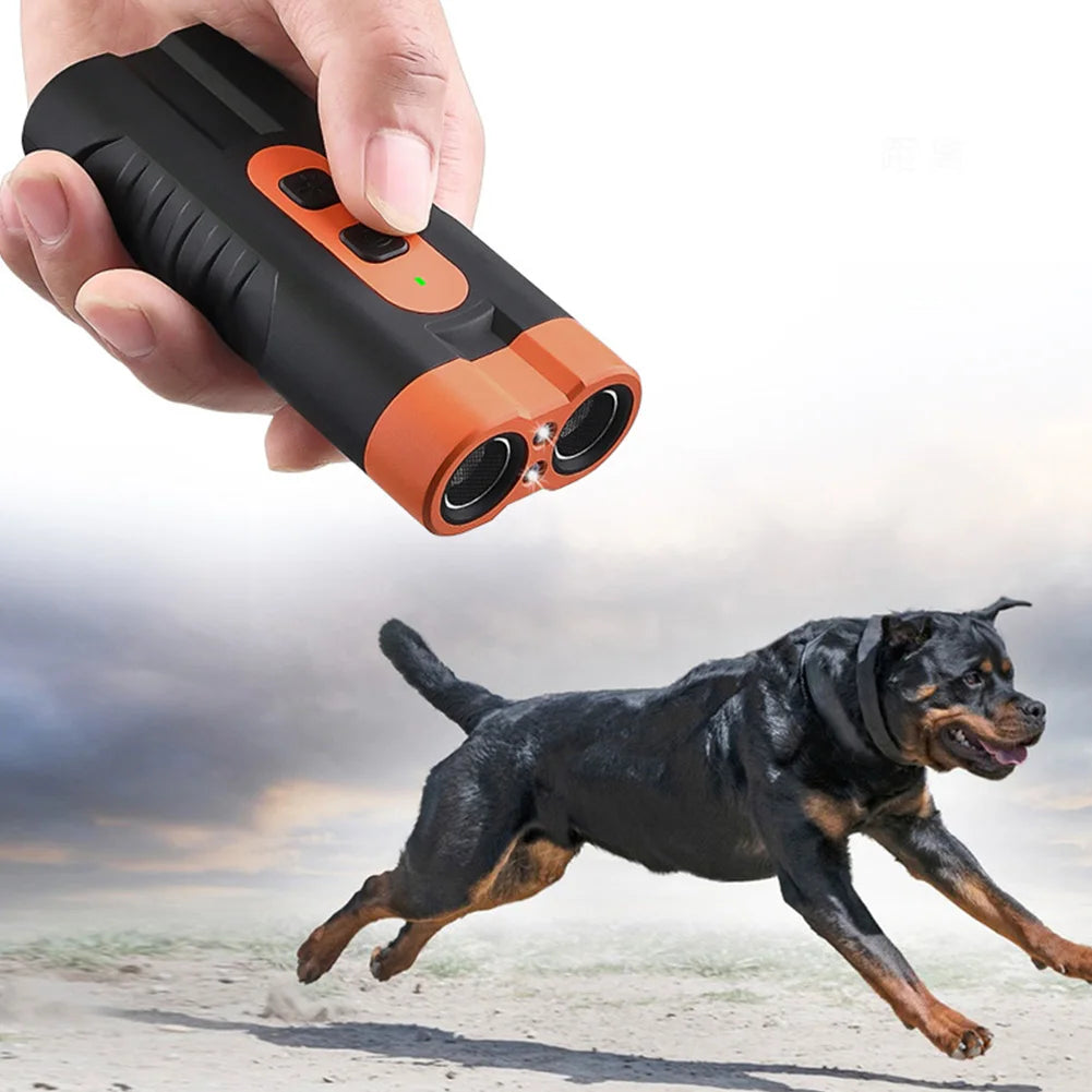 Ultrasonic Dog Repeller with LED Flashlight Dog Bark Deterrent Device Dog Repellent Dog Training Device Safe for Dogs