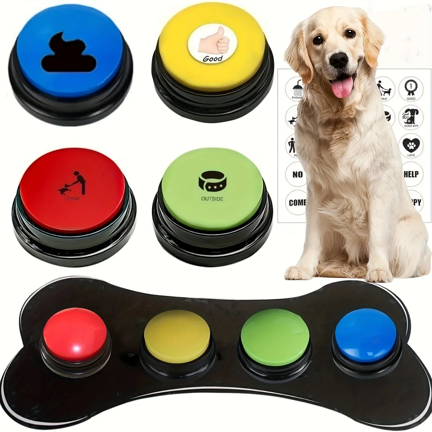 Pet Training Buzzer Dog Speaking Button Interactive Communication Tool Dog Training Artifact. Dog Speaking Button,