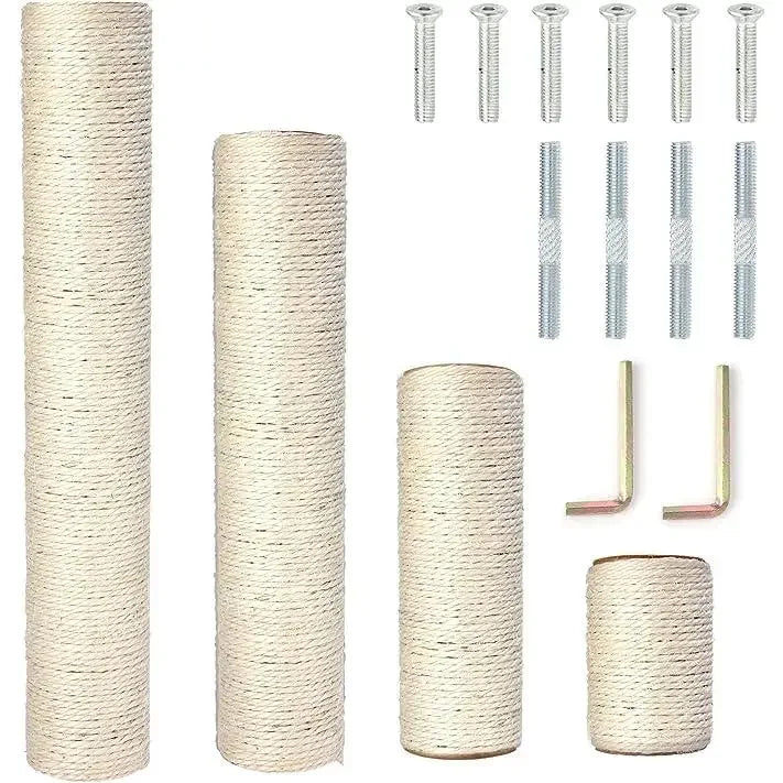 Unusual- Natural Sisal Scratching Post Replacement for Cats - Various Sizes Available, 10mm Screw Replacement for Beige