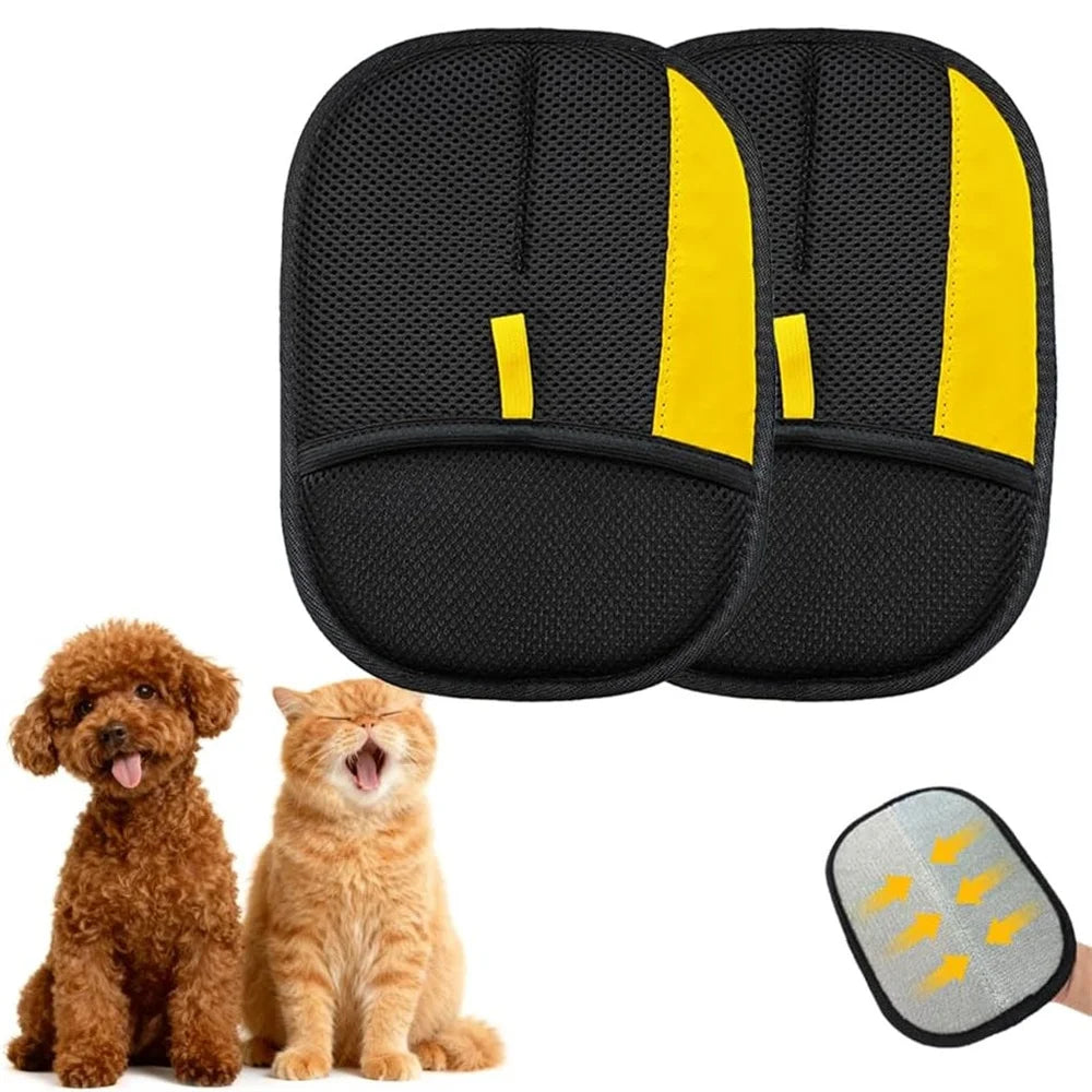 2 Pet Hair Remover Mitt  Pet Hair Remover Gloves Deshedding Brush Glove for  Dog Cat Rabbit with Long/Short Cortinas y Alfombras