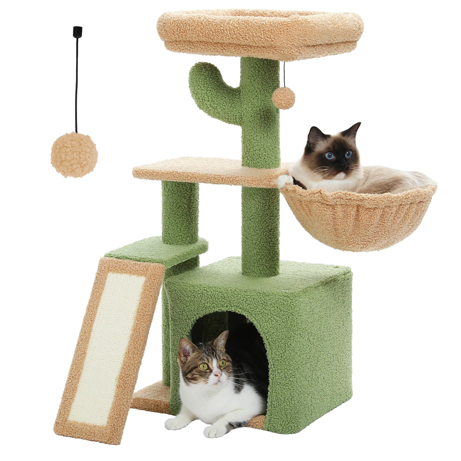 Small Cat Tree Cat Tower with Natural Sisal Scratching Post,Spacious Top Perch,Privite Cat Condo Perfect for Indoor Cats,Cat Toy