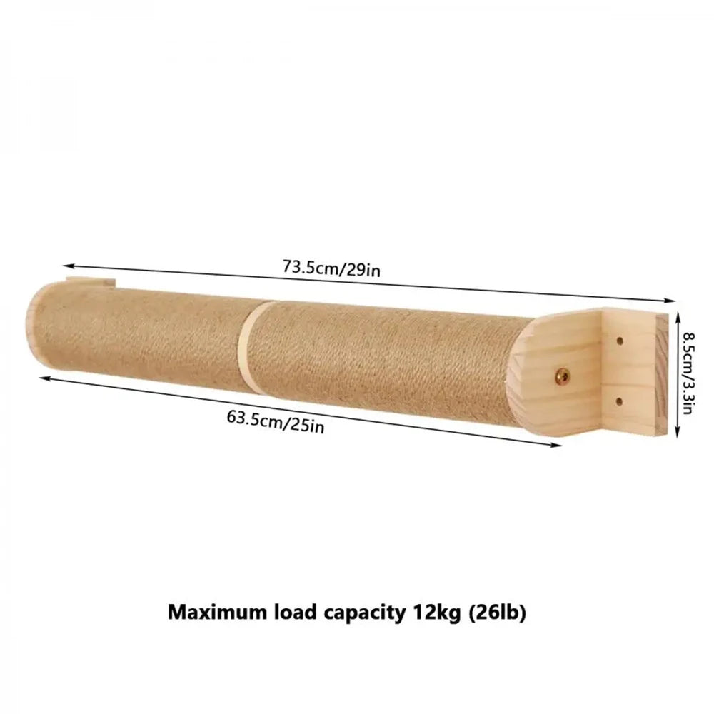 Wall mounted four step cat climbing frame, sisal scratching post and cat tree cat tower universal.