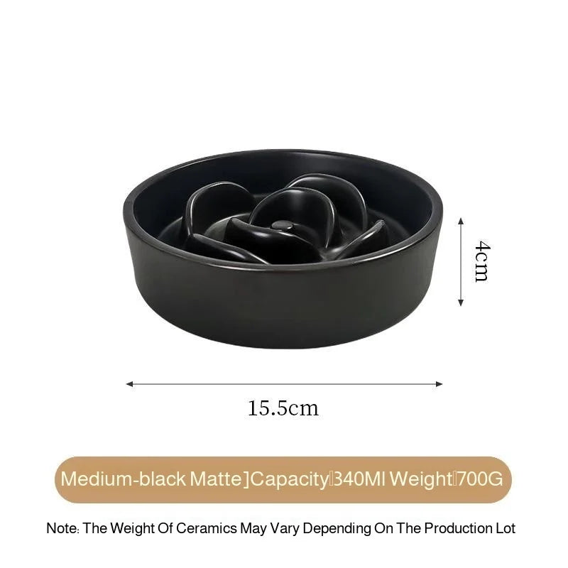 Creative Simple Solid Color Pet Bowl With Bowl Stand To Prevent Tipping Over Cat Bowl Anti-Choking Feeding Bowl Cat Water Bowl