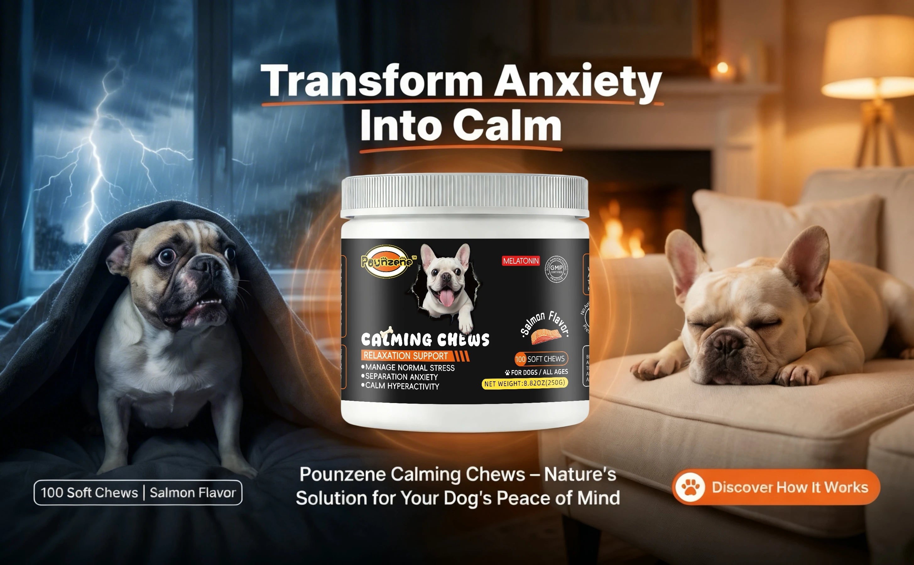 【100 Chews】Hip&Joint Chondroitin Chewable Tablets for Dogs - Calcium Supplementation/Cartilage Repair/Pain Relief/