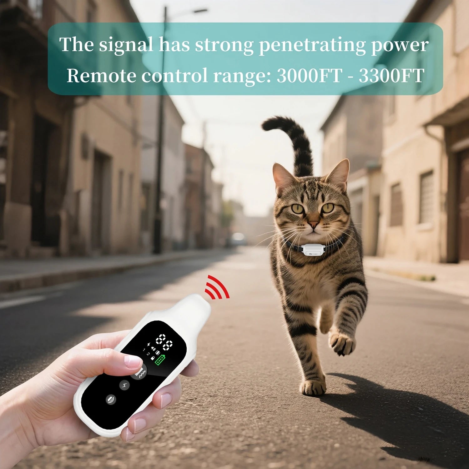 Cat Training Collar, 3000-3300FT Cat Shock Collar with Remote , Cat Stop Meowing Collar, Cat Remote Control Collar Pet Products