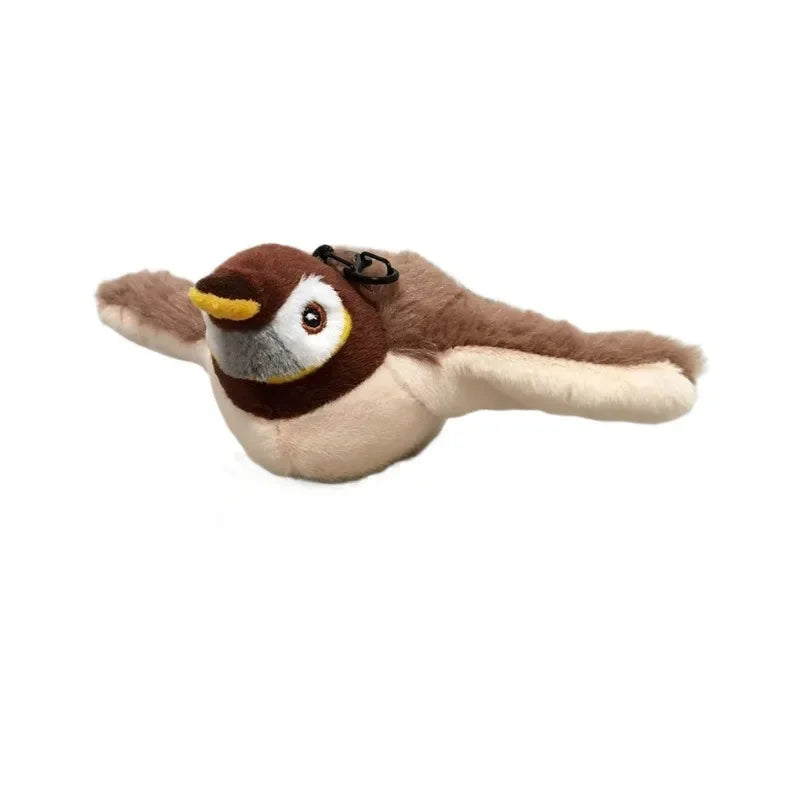 Rechargeable Cat Toy with Catnip - Touch Sensitive Flapping Chirping Bird Plush for Indoor Cats, Interactive Kitten Play