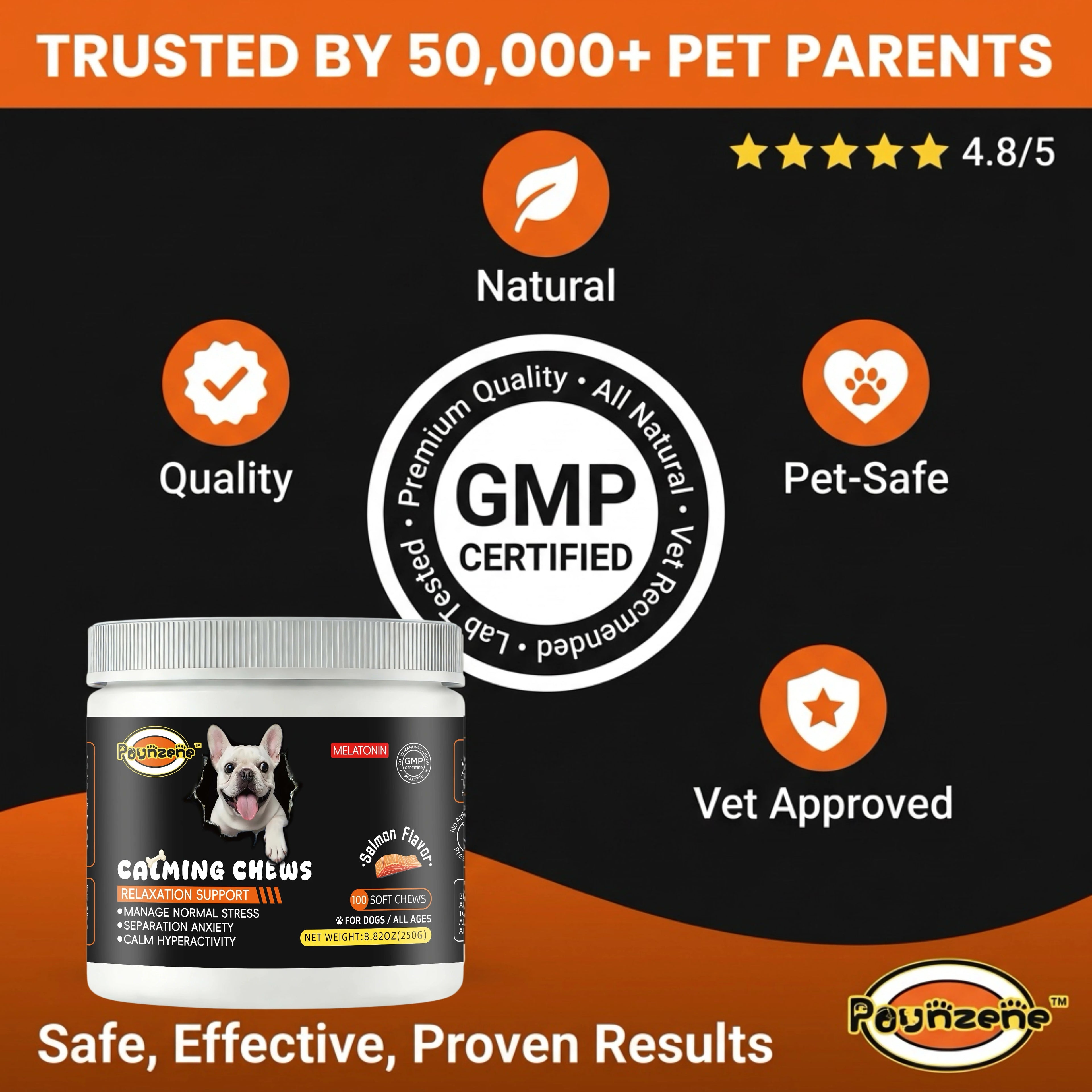 【100 Chews】Hip&Joint Chondroitin Chewable Tablets for Dogs - Calcium Supplementation/Cartilage Repair/Pain Relief/