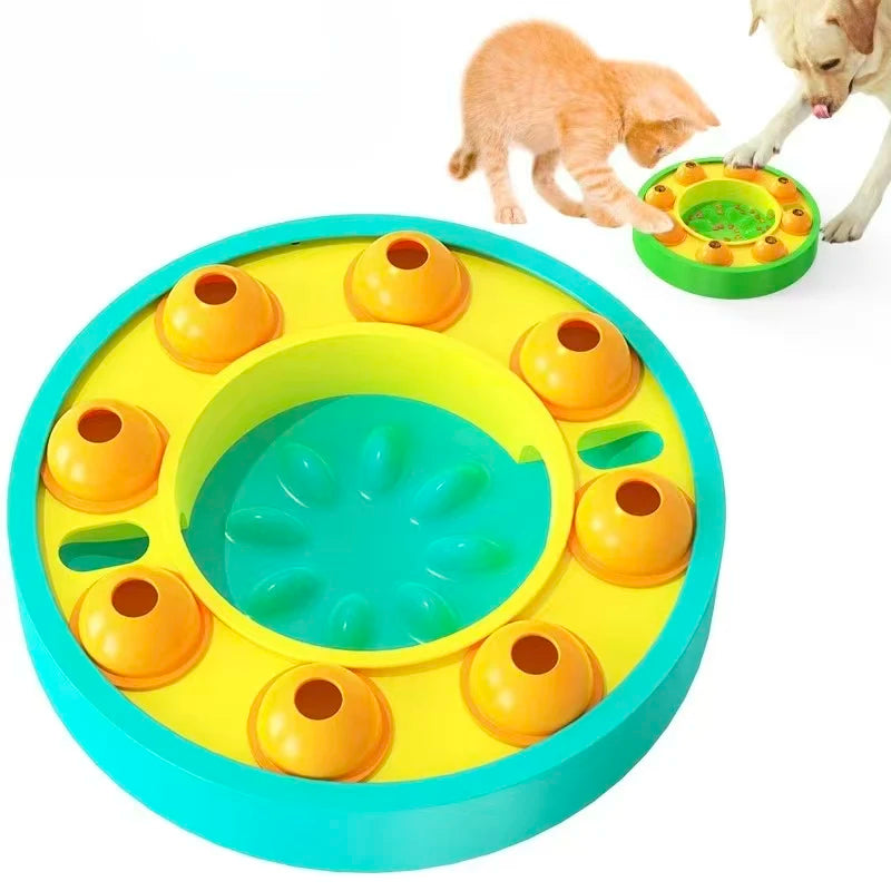 New popular Amazon puzzle food leakage toy - cat windmill teaser ball