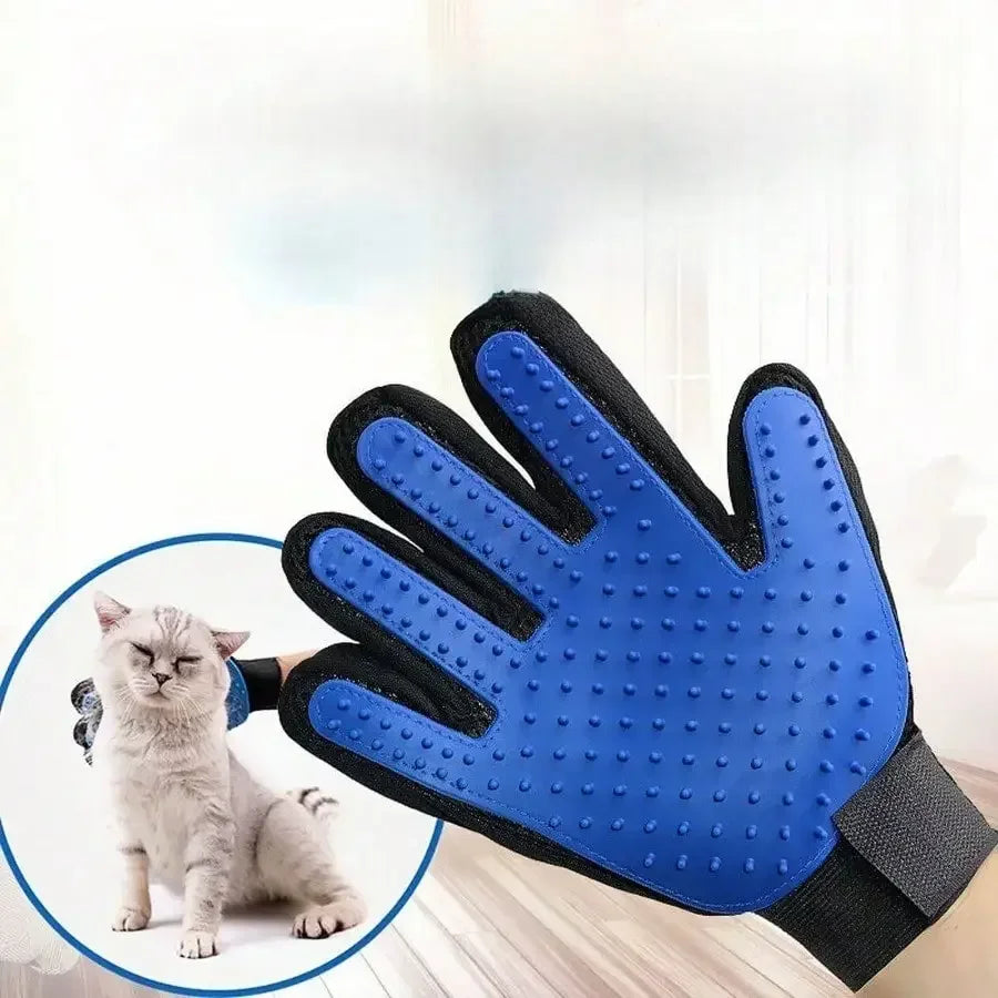 Premium Pet Grooming Gloves, 2-in-1 Deshedding & Bath Mitt for Cats & Dogs, Silicone Brush for Easy Hair Removal & Massage
