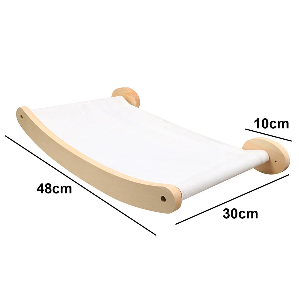 Cat Climbing Frame Sisal Cat Scratching Post Wall Mounted Four Steps Wooden Pedestal Wall Mounted Wall Cat Hutch