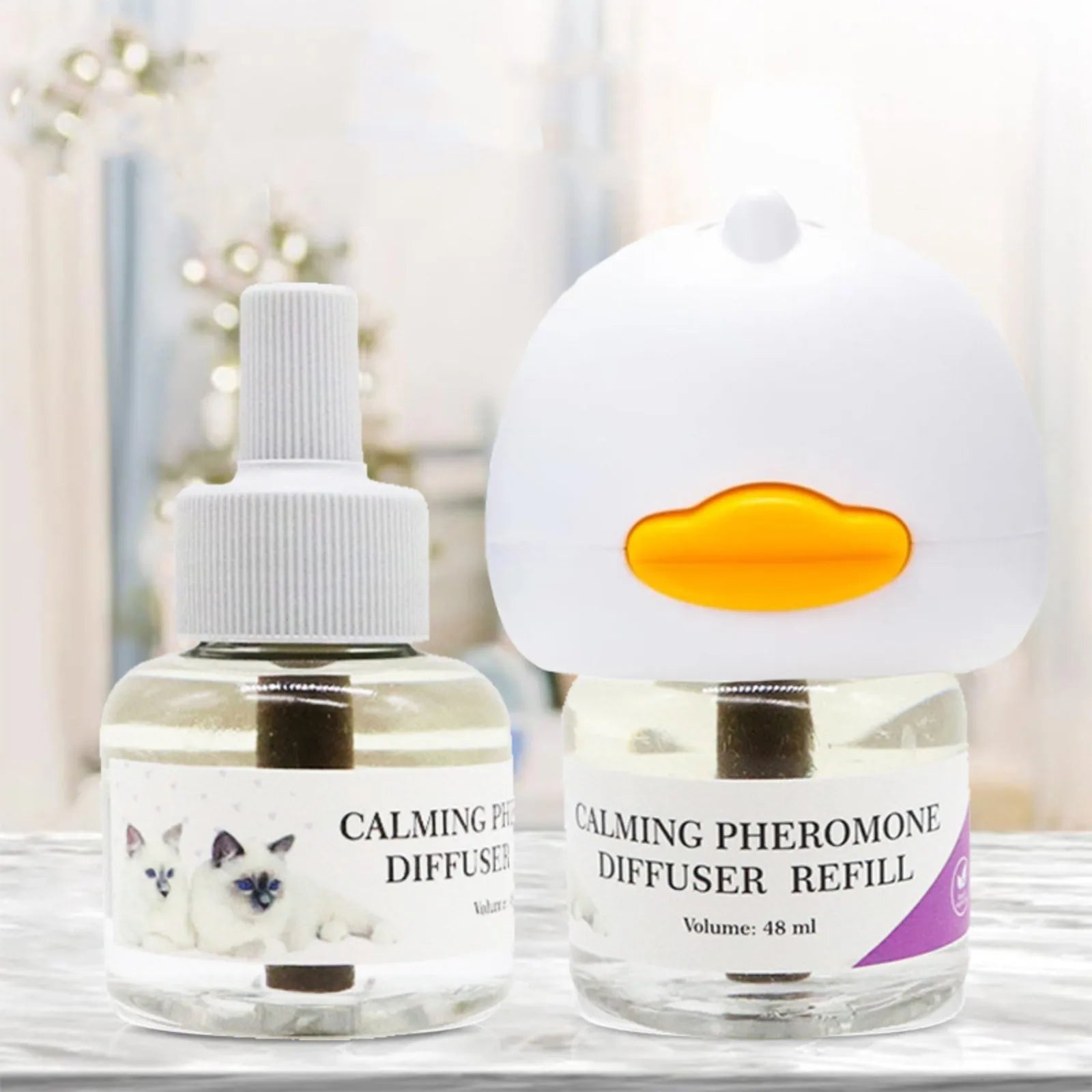 96ML 1Diffuser 2 Soothing Liquid Pet Relaxing Agent Pheromones Emotion Stabilizing Anti-Stress Electric Heating Cat Soothing Set