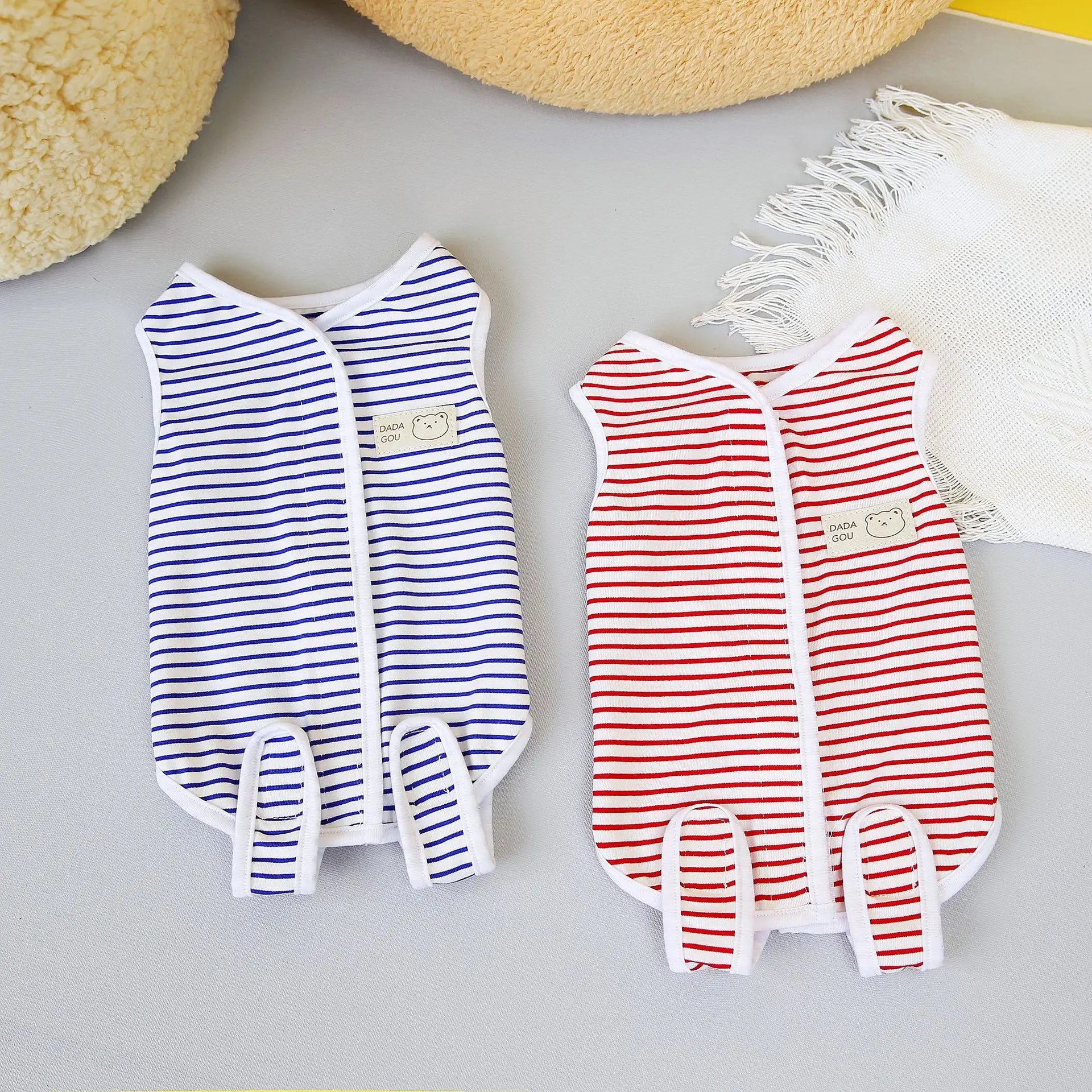 Striped Cat Sterilization Suit Pet Sterilization Suit Cat Postpartum Clothes Surgical Suit Anti Licking Weaning Suit Pet Supply