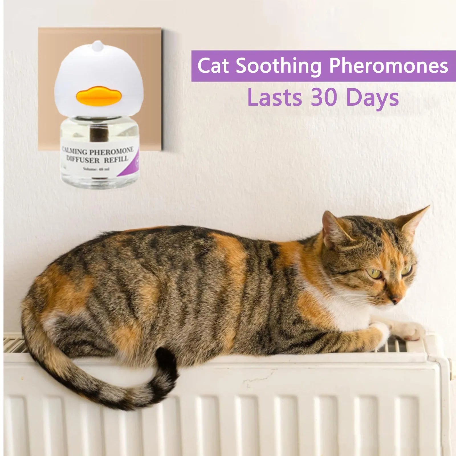 96ML 1Diffuser 2 Soothing Liquid Pet Relaxing Agent Pheromones Emotion Stabilizing Anti-Stress Electric Heating Cat Soothing Set