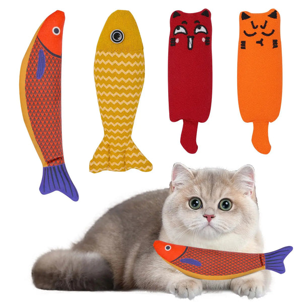 Catnip Toys,Fun Chew & Chase Toys,Safe Non-Toxic Plush Toys for Feline Friends,Interactive cat Toys to Keep Cats Entertained