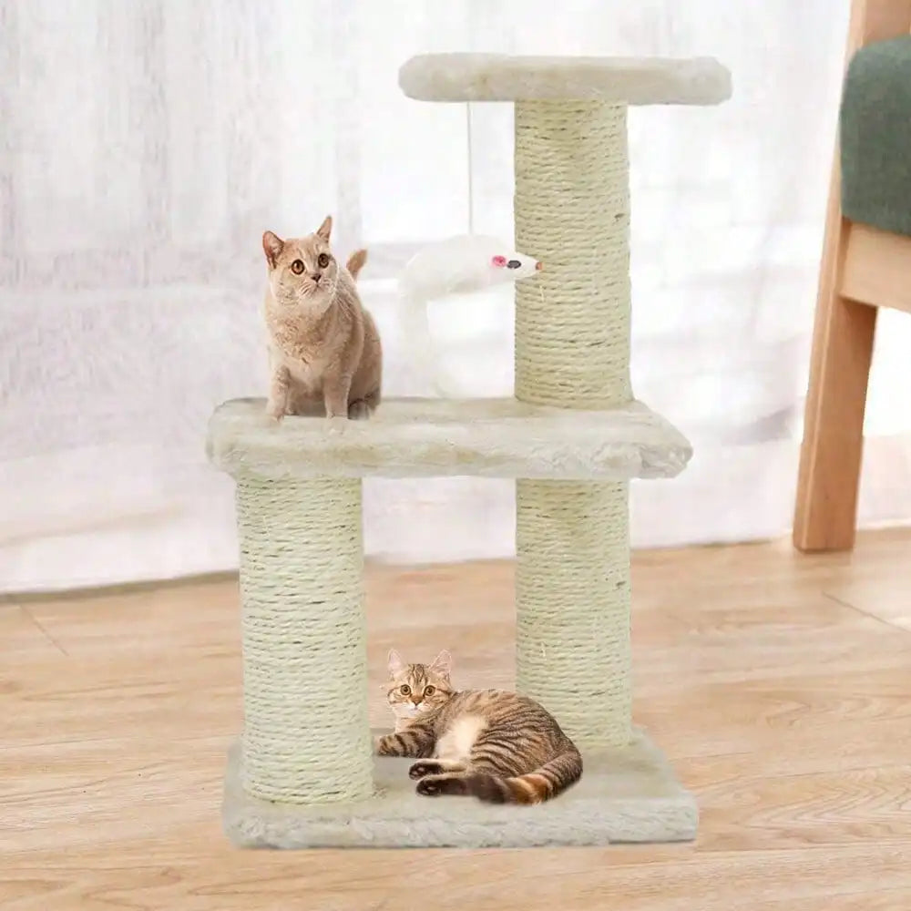 15.7" Small Cat Tree Scratching Tower Post Scratcher Furniture For Kitty Pet Toy