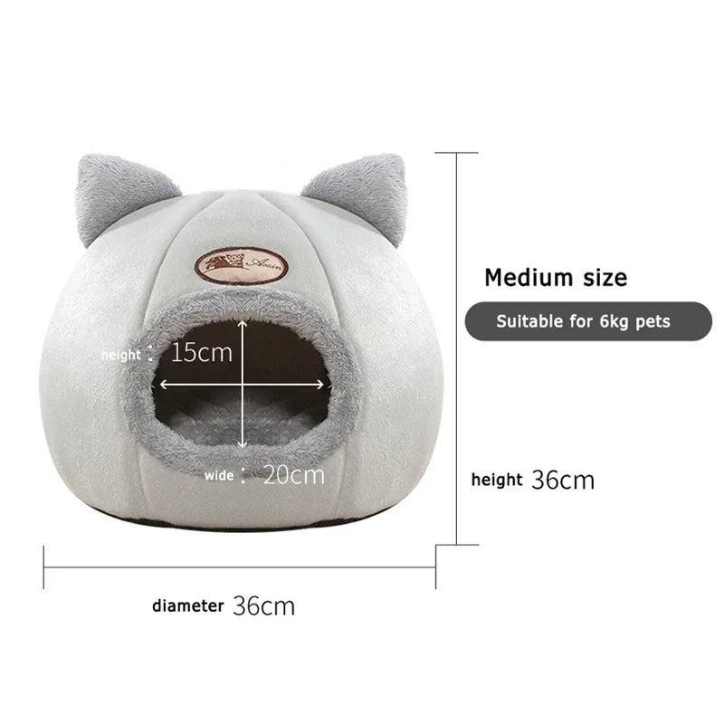 Bed Cats Winter Warm And Cold Proof Pet Home Nest Cat Accessories Cat Cave Bed Cat House Pet Supplies