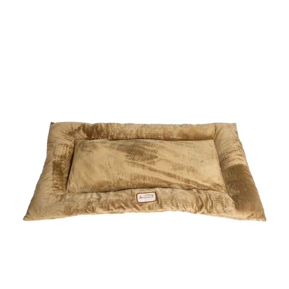 Pet Bed Mat Dogs Cats Soft Velvet Comfortable Washable Extra Thick Poly Fill Medium Size 27x19 Inches Ideal Indoor Use