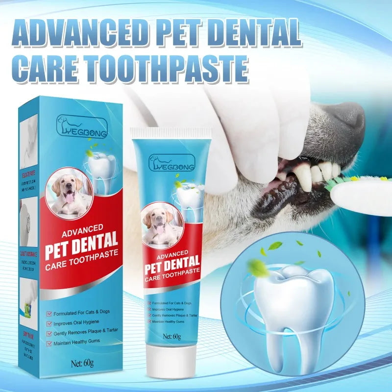Pet Toothpaste Edible Formula Tartar Control Freshens Breath Gentle Oral Cleaning Safe Daily Dental Care for Dogs Cats