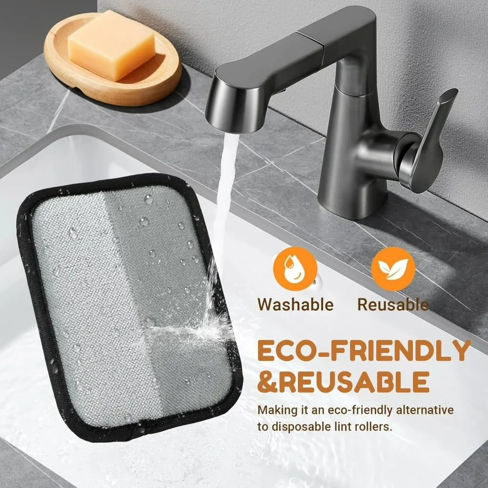 【Reusable and easy to clean】 Say goodbye to wasteful sticky sheets and lint rollers! Our pet hair removal gloves are washable