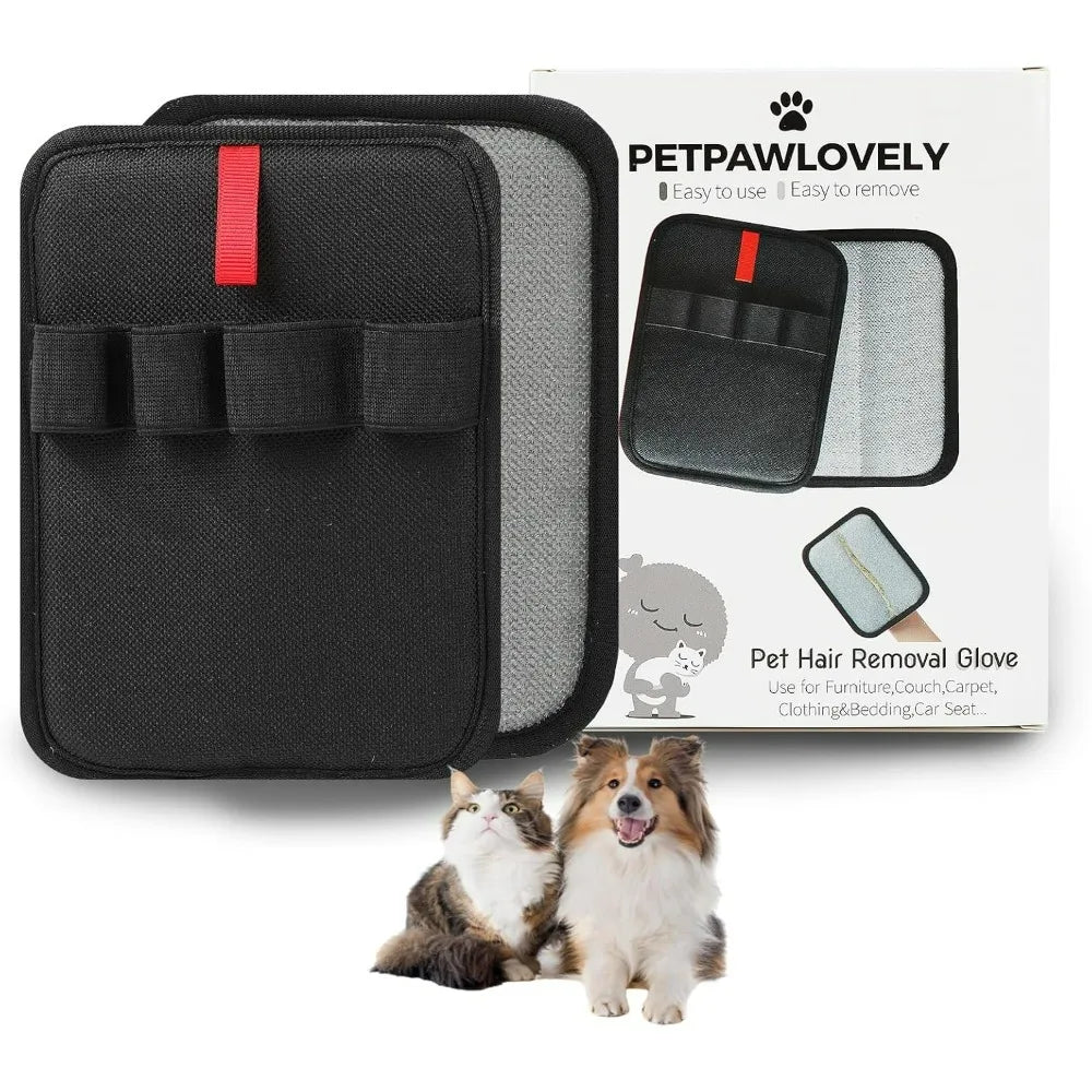 【Reusable and easy to clean】 Say goodbye to wasteful sticky sheets and lint rollers! Our pet hair removal gloves are washable