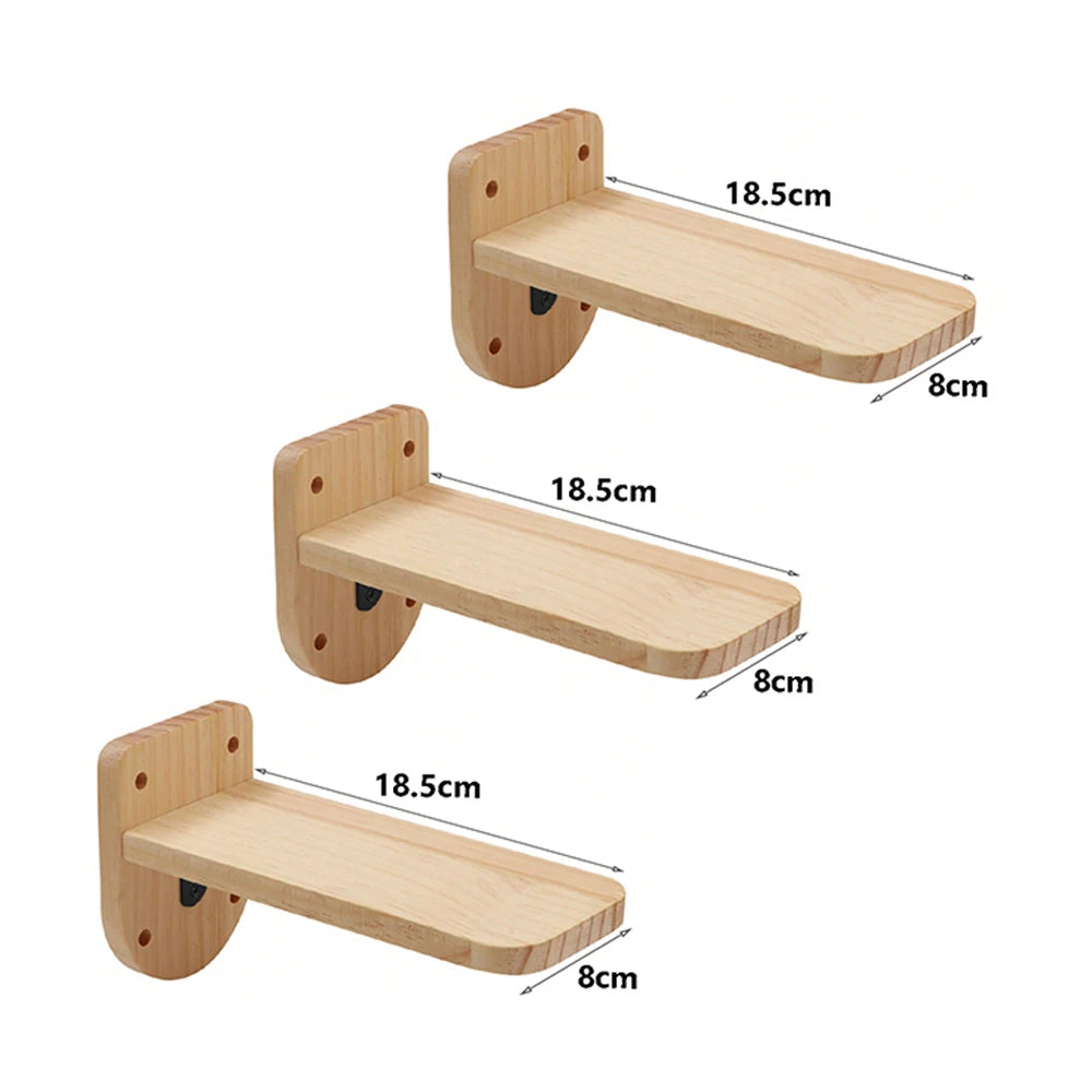 Cat Wall Hiding House Hammock Climbing Shelves Moon Perches Bed Ladder Solid Wood Steps For Activity Indoor Cats Wall Furniture