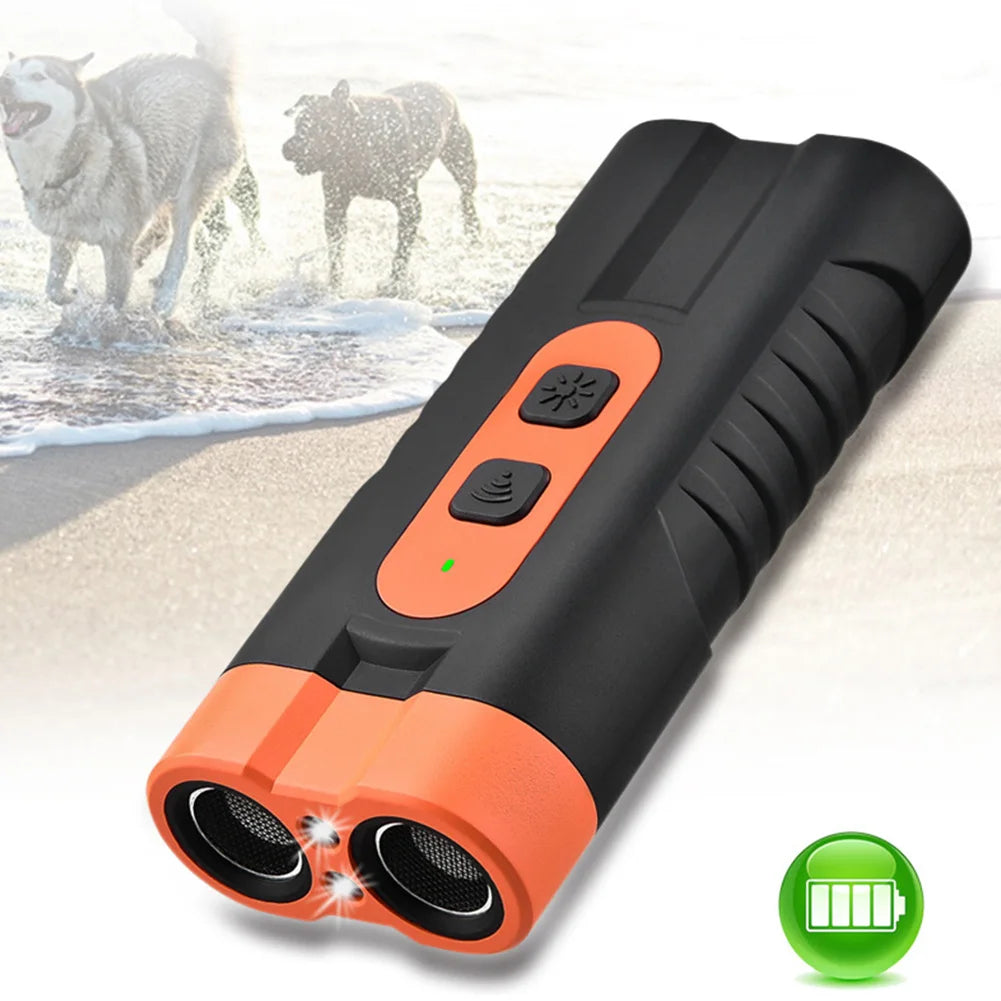 Ultrasonic Dog Repeller with LED Flashlight Dog Bark Deterrent Device Dog Repellent Dog Training Device Safe for Dogs